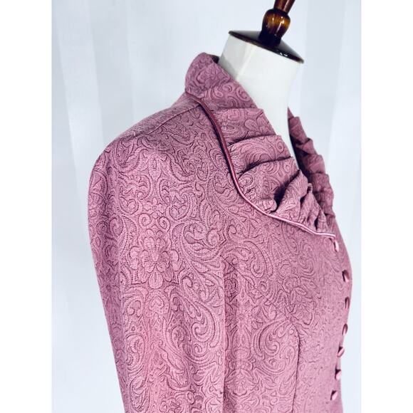 DORBY Women’s Mauve Paisley Jacket Sz 10 - Picture 7 of 9